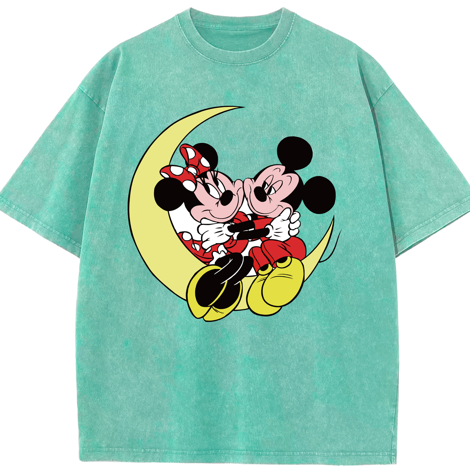 ミッキーマウス Mickey Mouse 綿100% ヴィンテージ風 半袖Tシャツ（フロントプリント）
